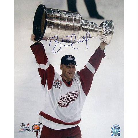 Brett Hull Red Wings 2002 Stanley Cup Overhead Vertical 16x20 Photo