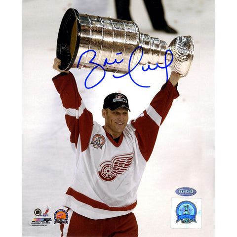 Brett Hull Red Wings 2002 Stanley Cup Overhead Vertical 8x10 Photo