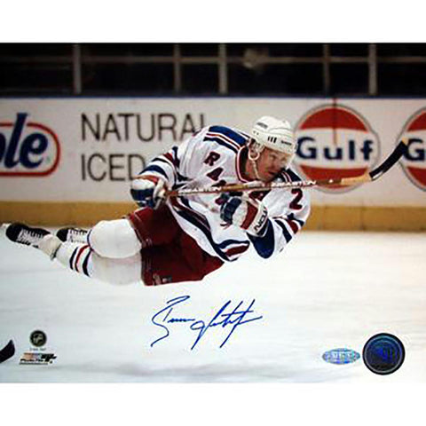 Brian Leetch Signed In Air Horizontal 16x20 Photo