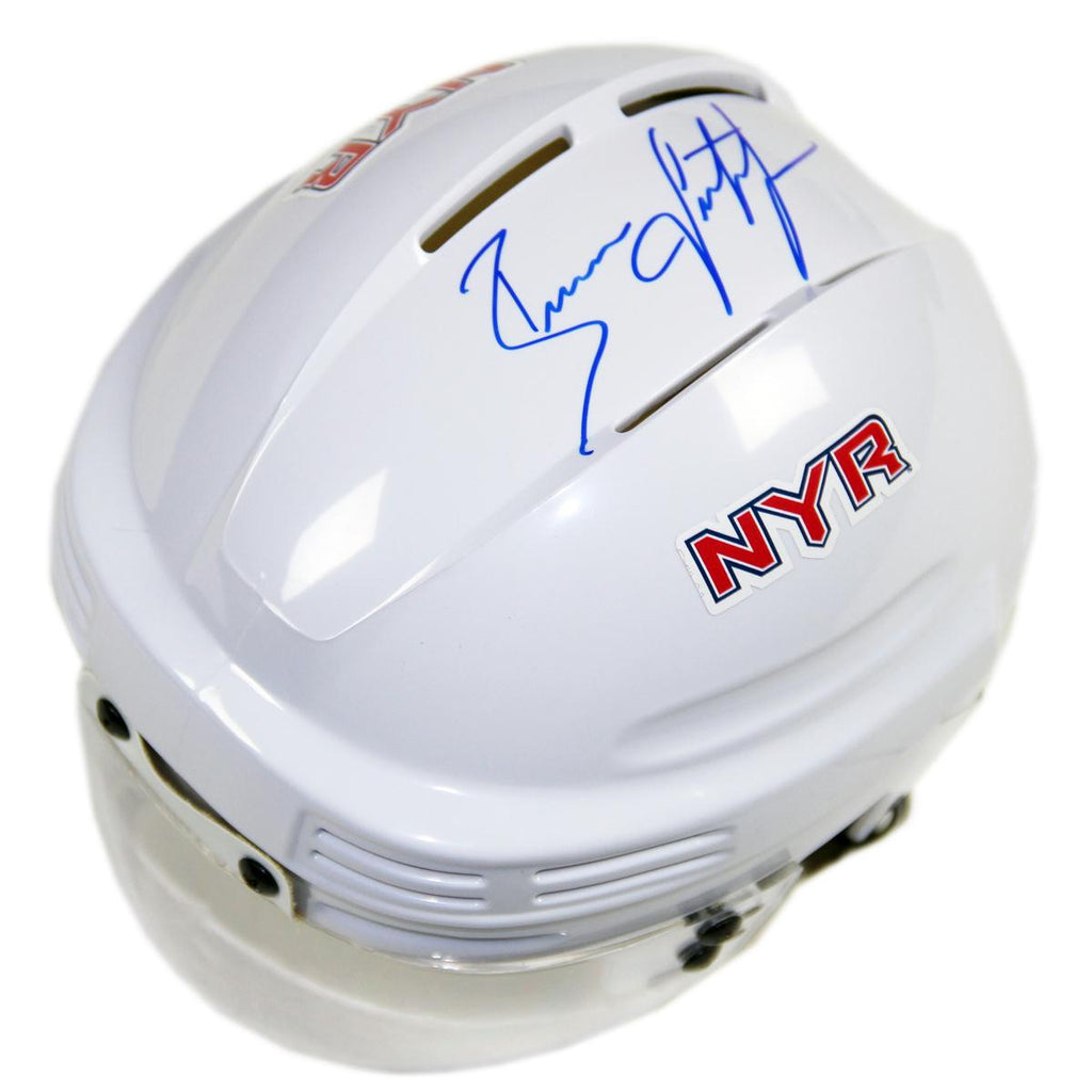 Brian Leetch Signed New York Rangers White Replica Mini Helmet