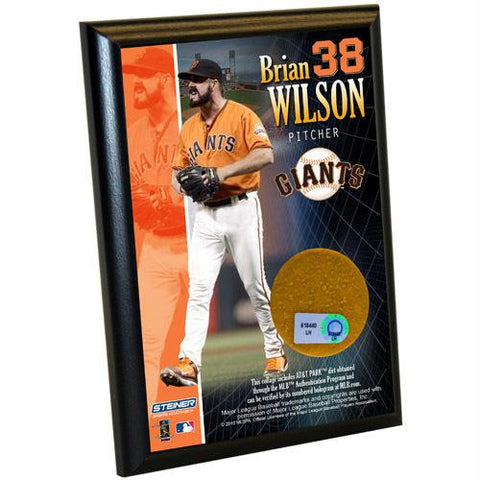 Brian Wilson SF Giants 4x6 Dirt Plaque