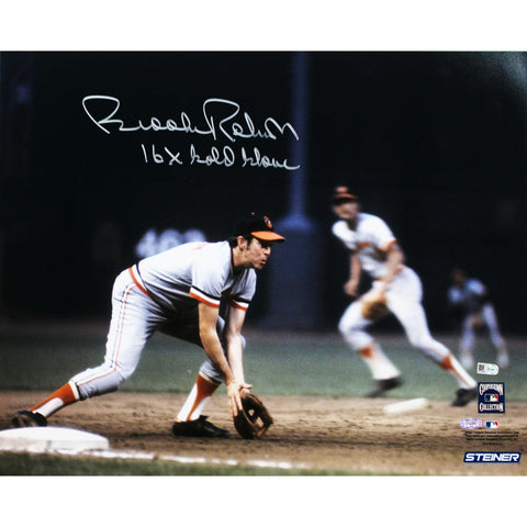 Brooks Robinson Signed Orioles Horizontal 16x20 w 16 Gold Gloves Insc.