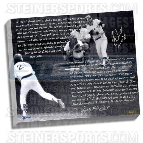 Bucky Dent Facsimile Walk-Off Home Run vs. Boston Stretched 22x26 Story Canvas