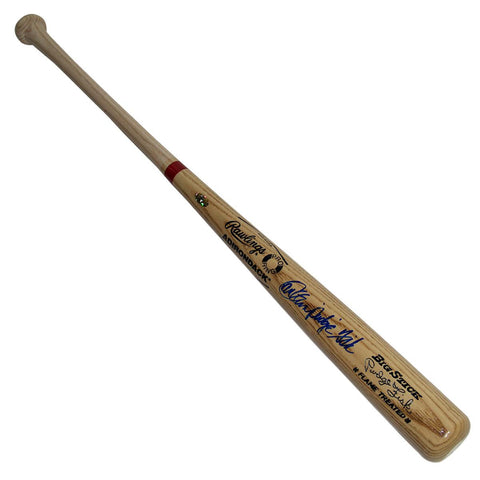 Carlton Fisk Signed Signature Model Flame treated Adirondack Bat w Pudge Inscrip. (FOD)