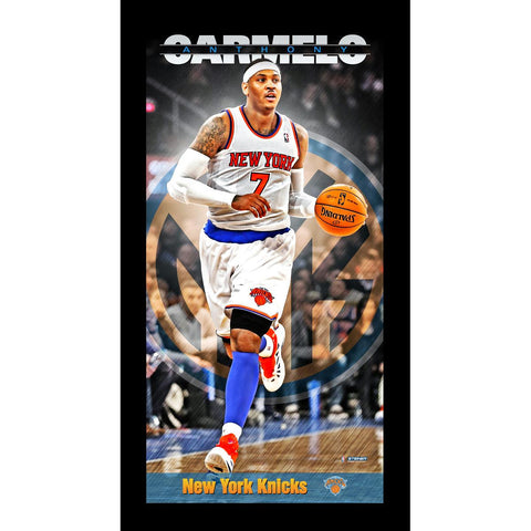 Carmelo Anthony New York Knicks Player Profile Wall Art 9.5x19 Framed Photo