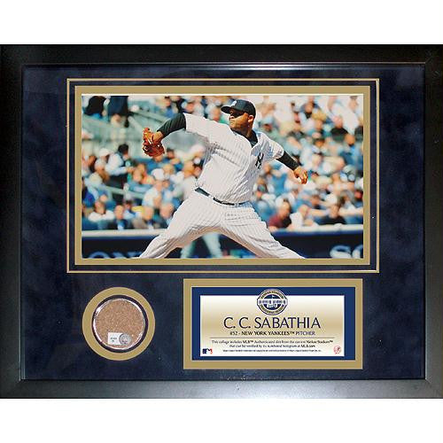 CC Sabathia 2009 Yankees Mini Dirt Collage