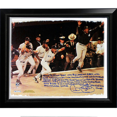 Cecil Fielder Facsimile 1996 World Series Story Stretched Framed 22x26 Story Canvas