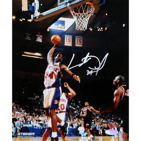 Charles Oakley Grab Rebound 8x10 Photo Signed