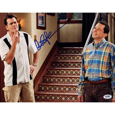 Charlie Sheen Signed Two and a Half Men Horizontal 11x14 Photo (PSADNA Holo)