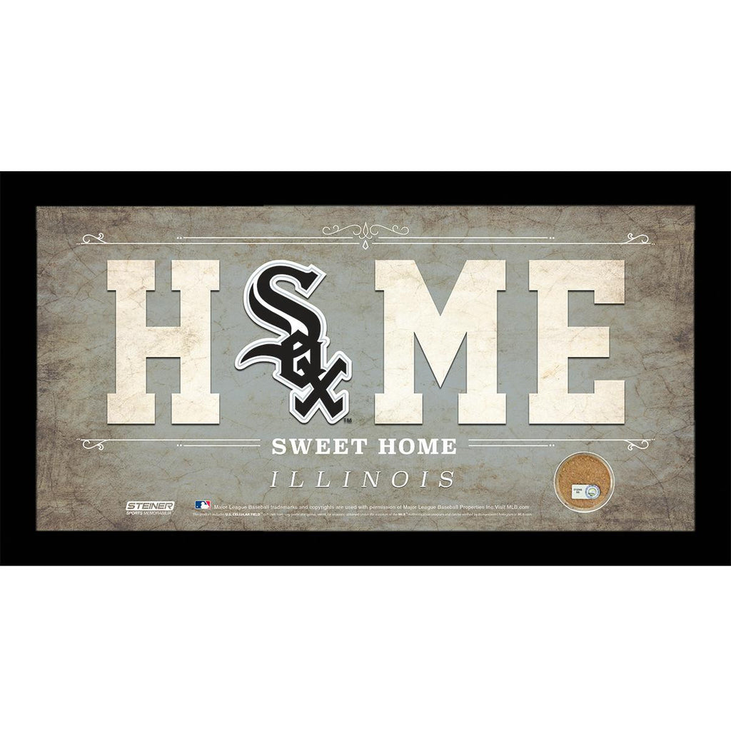 Chicago White Sox 10x20 Home Sweet Home Sign with Game-Used Dirt from U.S. Cellular Field