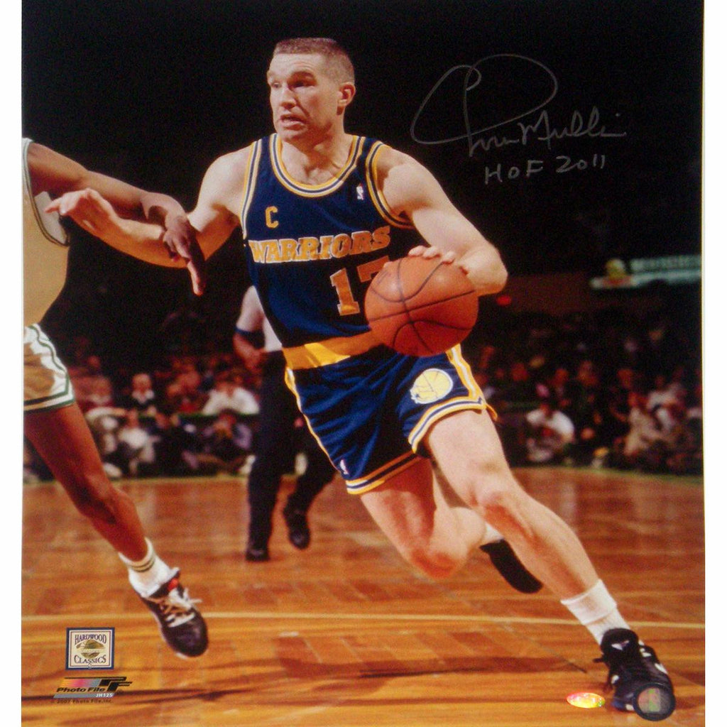 Chris Mullin Drive to Basket Left Handed Vertical 16x20 Photo w HOF 2011 Insc.