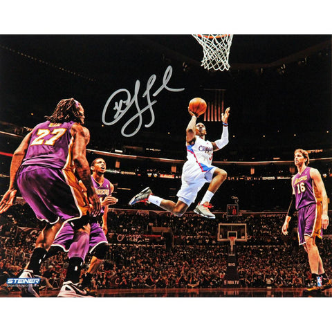 Chris Paul Los Angeles Clippers Layup Against Lakers Wide Angle Signed 8x10 Photo