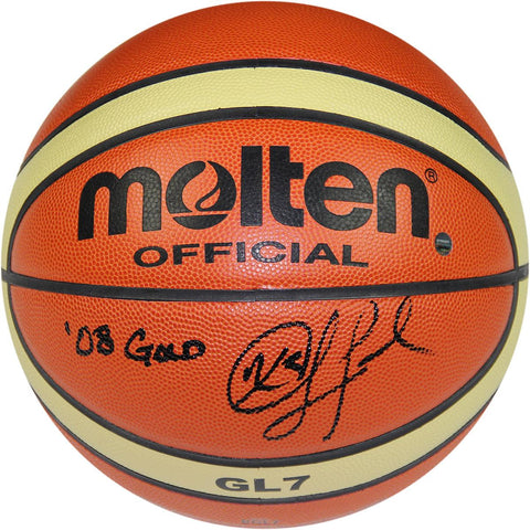 Chris Paul Signed Molten Olympic IO basketball w 08 Gold Insc.