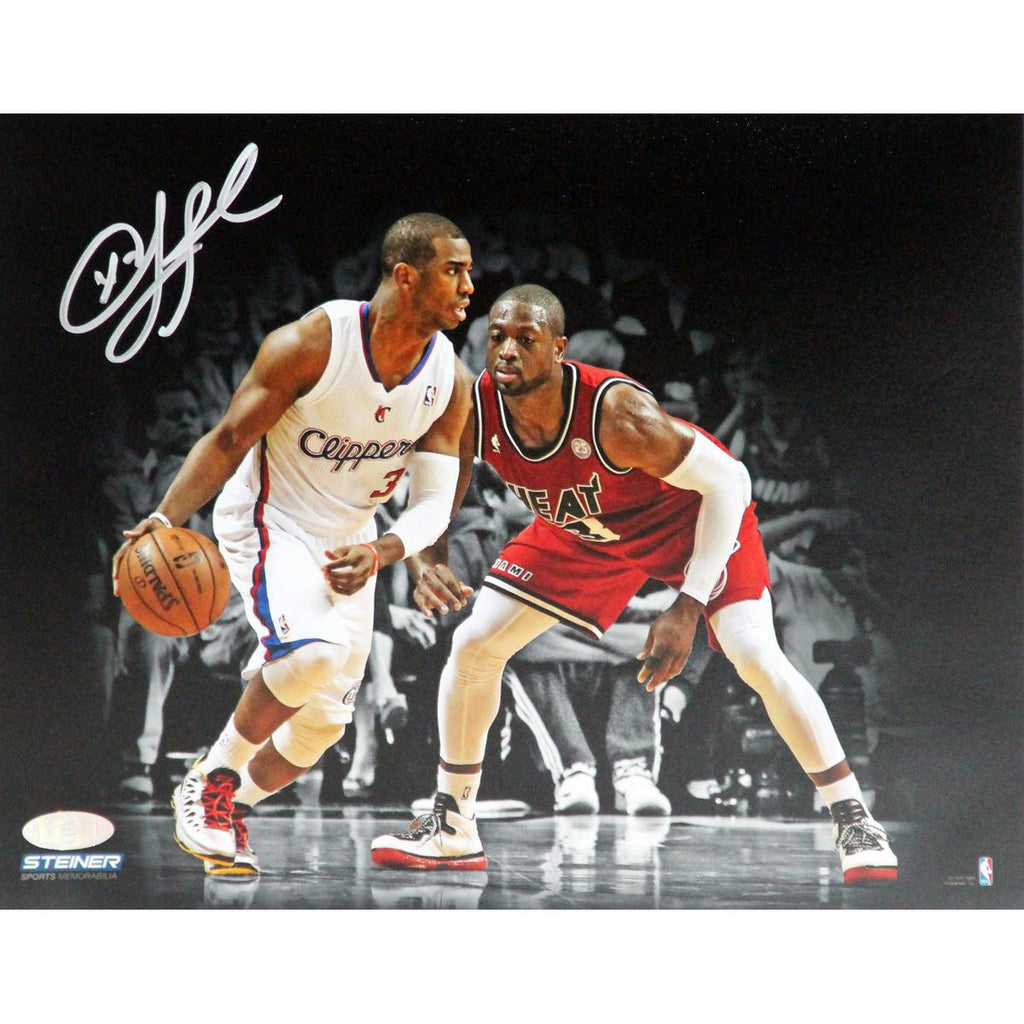 Chris Paul Signed vs. Dwayne Wade Signed 8x10 Photo