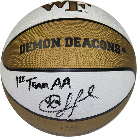 Chris Paul Signed Wake Forest Rubber Full Size Basketball w 1st Team AA Insc.