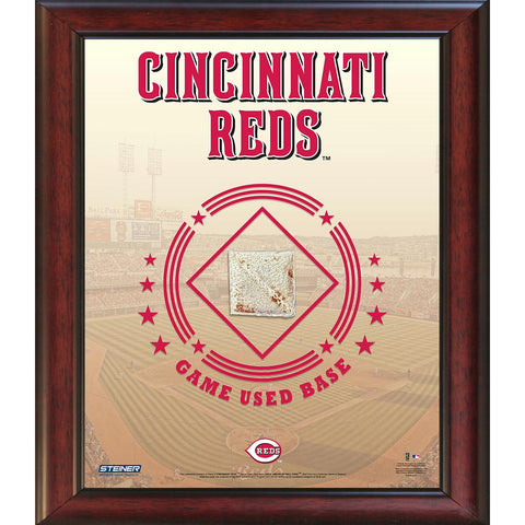 Cincinnati Reds Game Used Base 11x14 Stadium Collage