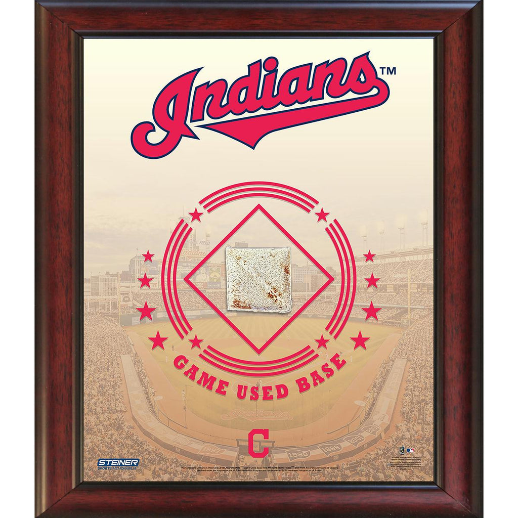 Cleveland Indians Game Used Base 11x14 Stadium Collage