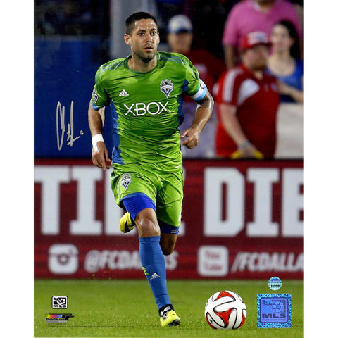 Clint Dempsey Signed Dribbling Ball Seattle Sounders 8x10 Photo