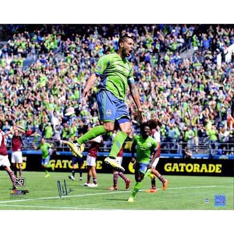 Clint Dempsey Signed Seattle Sounders Celebration 16x20 Photo