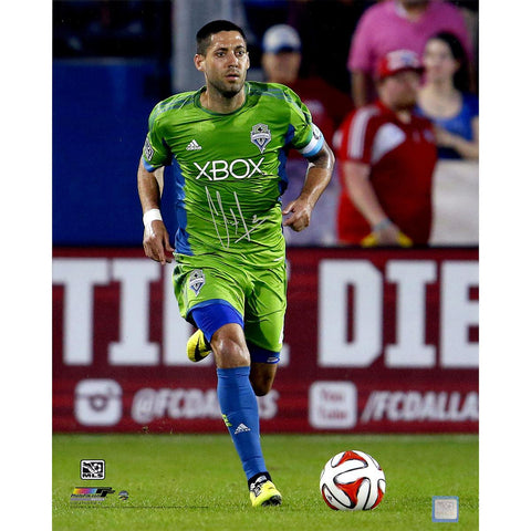 Clint Dempsey Signed Seattle Sounders Dribbling 16x20 Photo