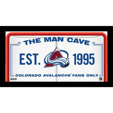 Colorado Avalanche Man Cave Sign 10x20 Framed Photo