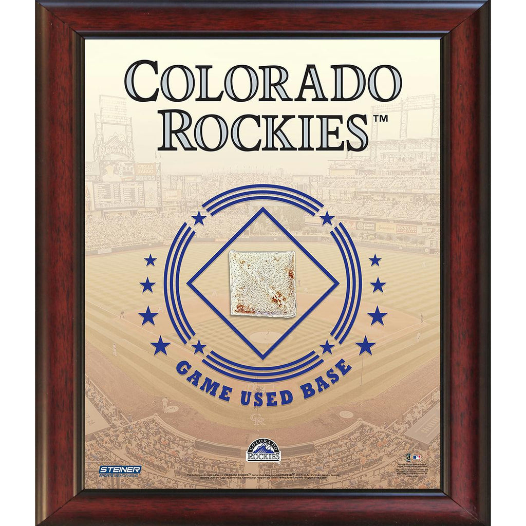 Colorado Rockies Game Used Base 11x14 Stadium Collage