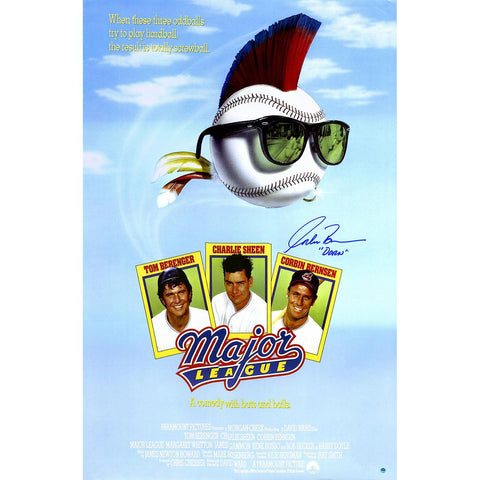 Corbin Bernsen Signed Major League 24x36 Movie Poster w Dorn Insc.