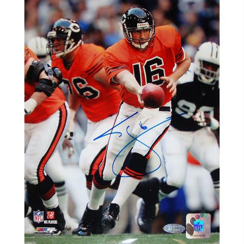 Craig Krenzel Chicago Bears Orange Jersey Handoff Vertical 8x10