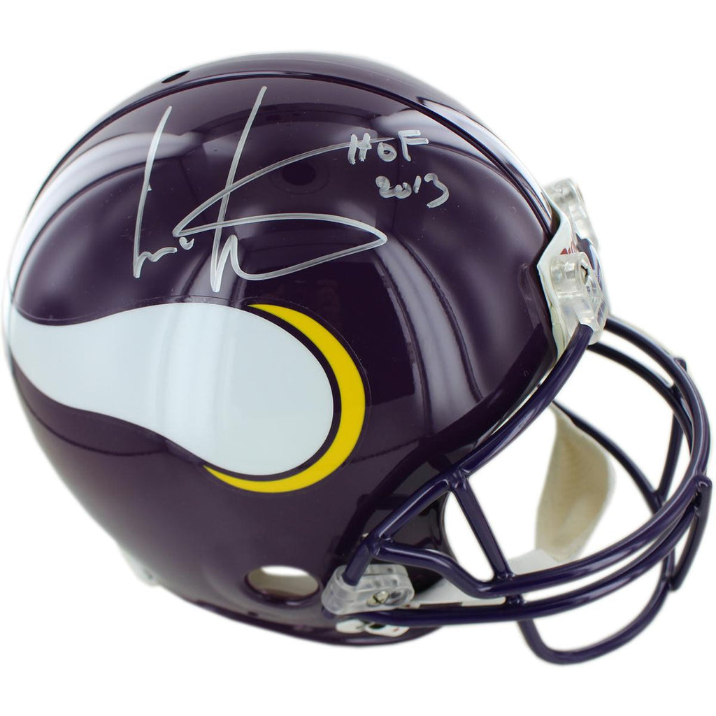 Cris Carter Vikings Signed Proline Helmet w HOF Inscription