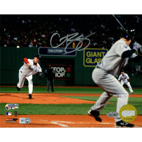 Curt Schilling 2007 WS Game 2 Pitching 8X10 Photo