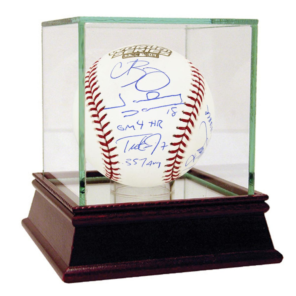 Curt SchillingJohnny Damon (GM 4 HR)Trot Nixon (.357 Avg)Jason Varitek (04 WS Champs)Pedro Martinez (Game 3 Winner) Multi Signed