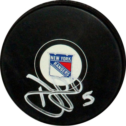 Dan Girardi Signed New York Rangers Puck