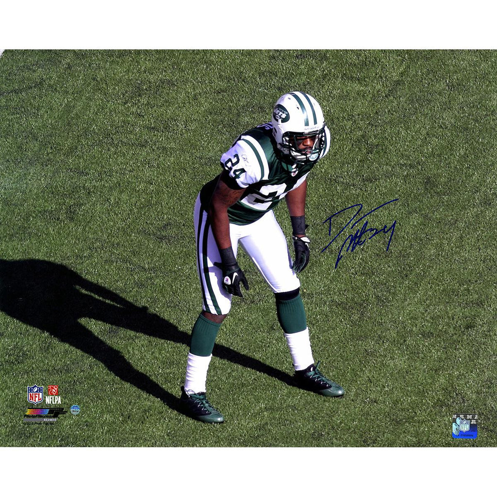 Darrelle Revis Signed Jets Stance 16x20 Photo