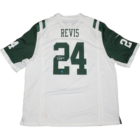 Darrelle Revis Signed Nike Jets White Replica Jersey