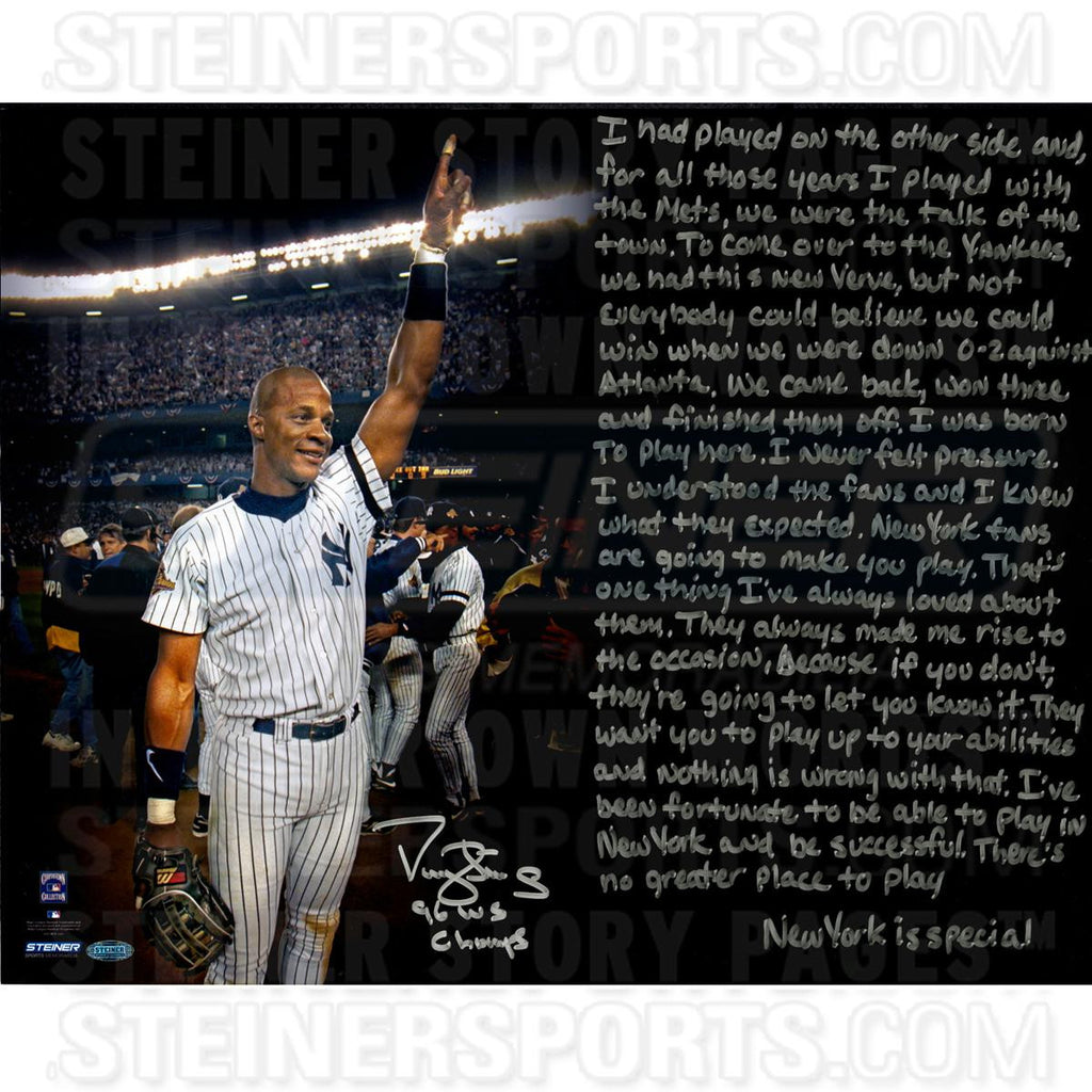 Darryl Strawberry Signed Yankees Uniform 16x20 Story Photo