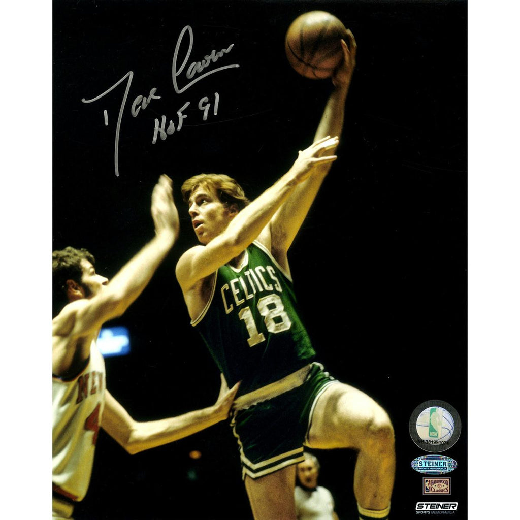 Dave Cowens Vs Knicks Ali- Hoop 8x10 Photo w HOF 91Insc.