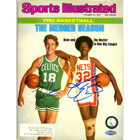 Dave CowensJulius Erving Dual Signed 102576 Sports Illustrated Magazine