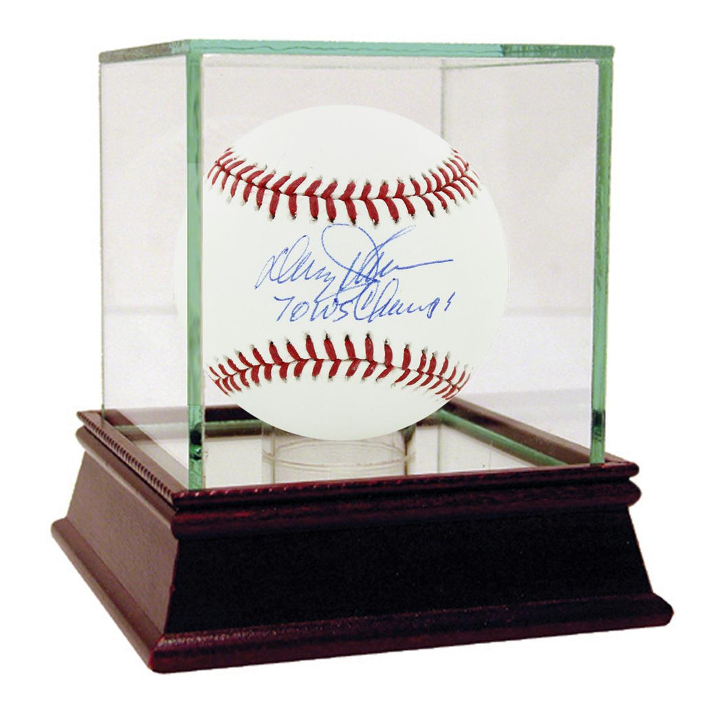 Davey Johnson Signed MLB Baseball w 70 WS Champs insc (MLB Auth)