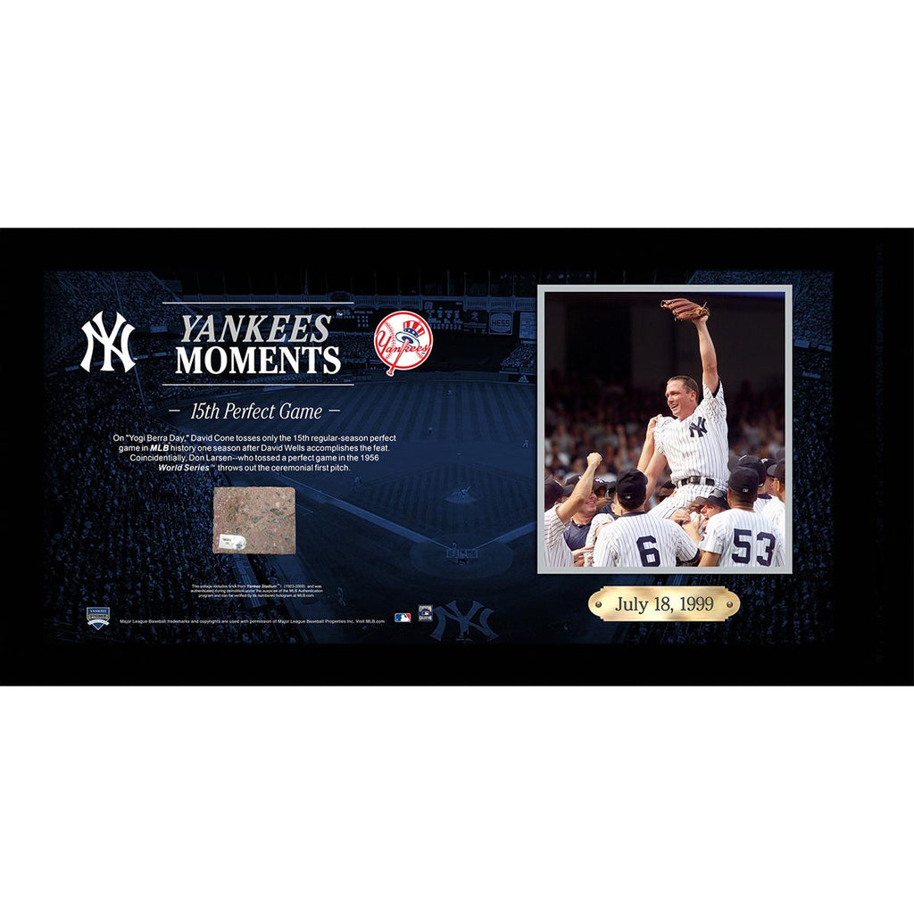 David Cone Throws 15th Regular-Season Perfect Game in Baseball History 10x20 Collage w Old Yankee Stadium Brick