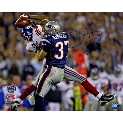 David Tyree Signed SuperBowl XLII Catch Against Patriots Horizontal 16x20 Photo