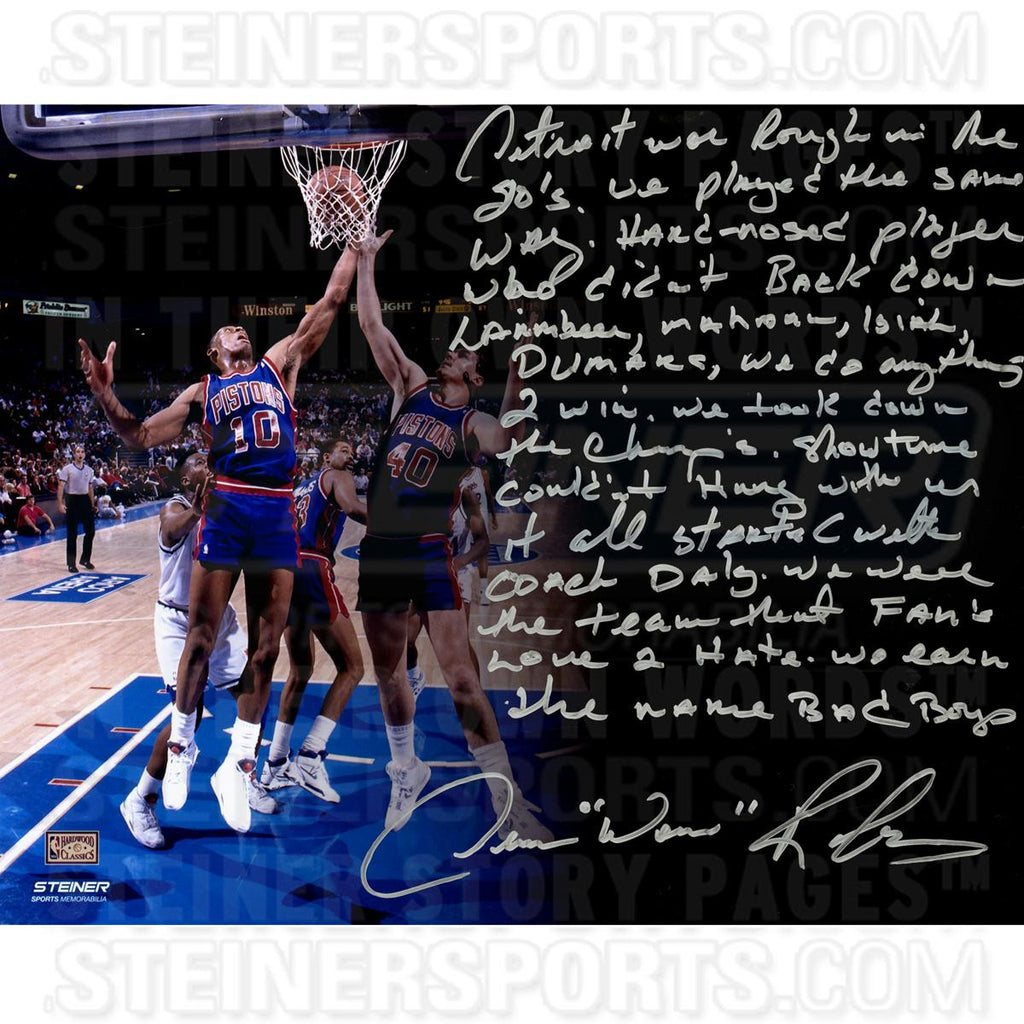 Dennis Rodman Pistons Signed 16x20 Story Photo