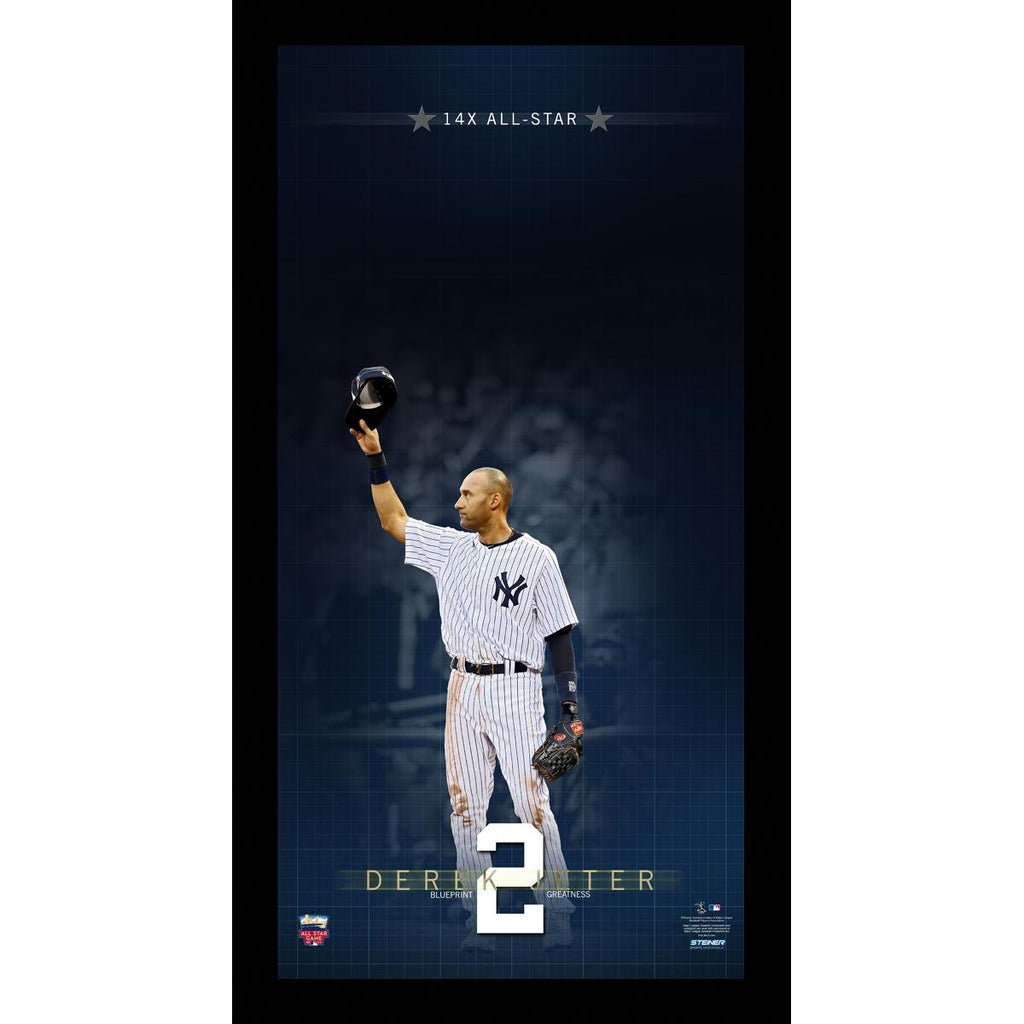 Derek Jeter 14 time All Star Blueprint to Greatness 10x20 Framed Collage