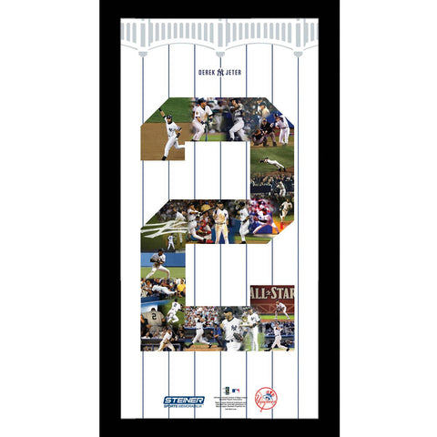 Derek Jeter 2 Jeter Number Framed 10x20 Collage