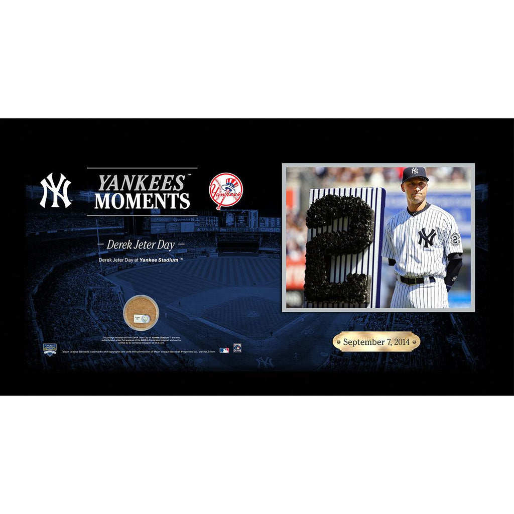 Derek Jeter Day at Yankee Stadium 10x20 Collage w Game Used Dirt