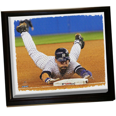 Derek Jeter Dive Framed Stretched 32X40 Canvas