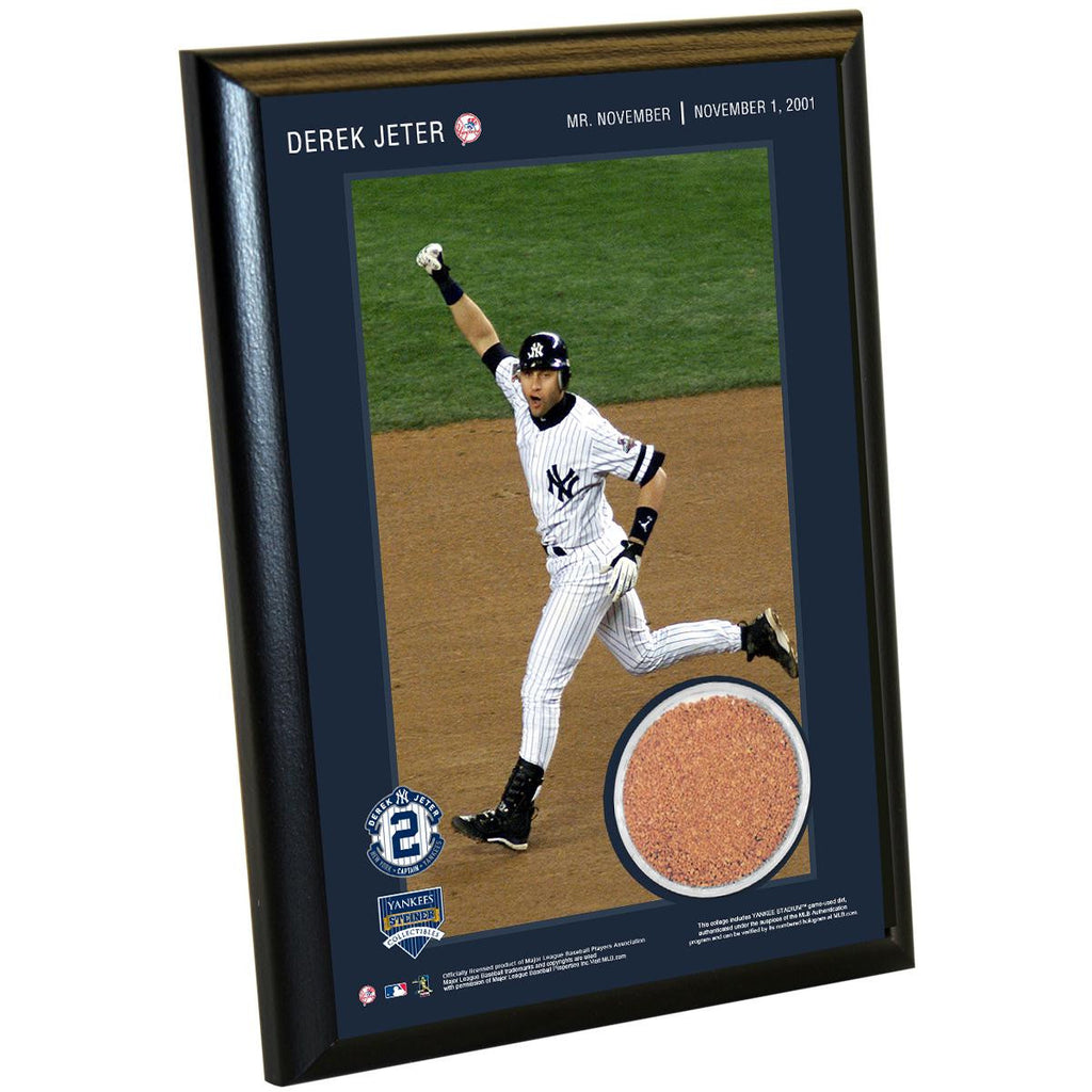 Derek Jeter Moments: Mr. November 4x6 Dirt Plaque