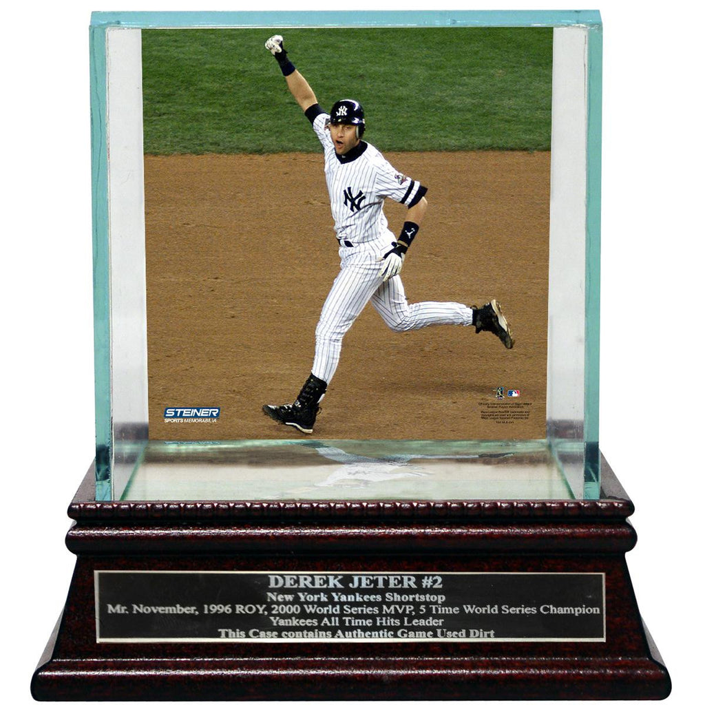 Derek Jeter Moments: Mr. November Background Glass Single Baseball Case w Nameplate