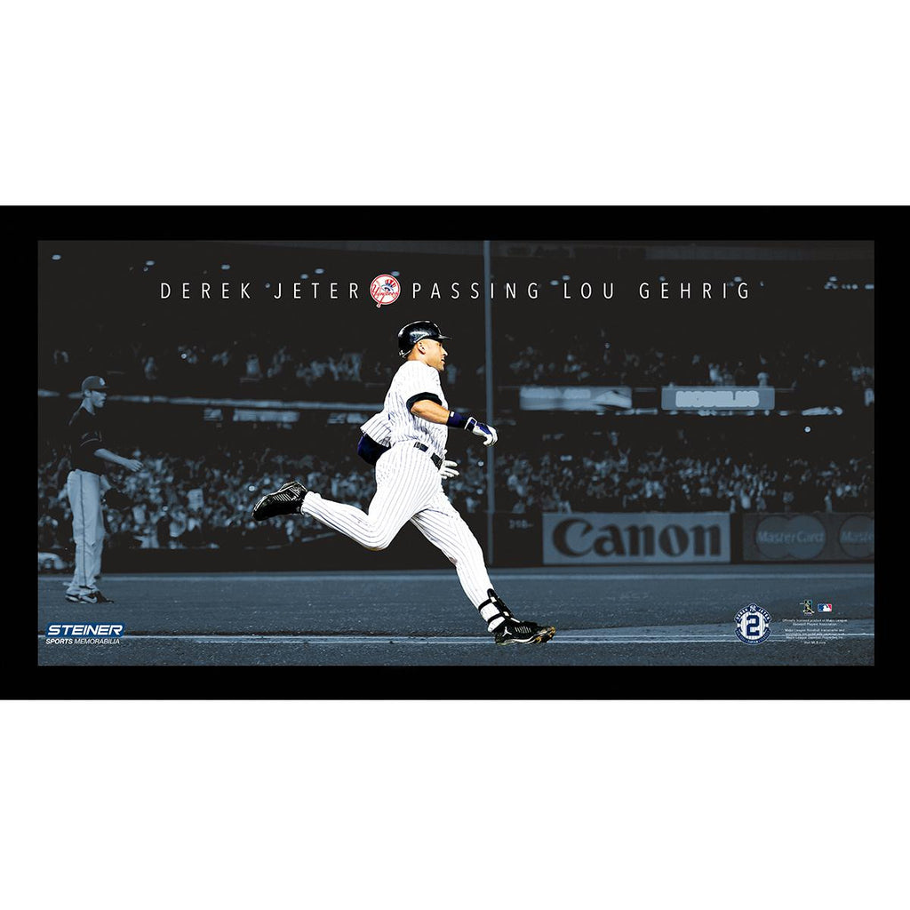 Derek Jeter Moments: Passing Gehrig Framed 9.5x19 7331 Style