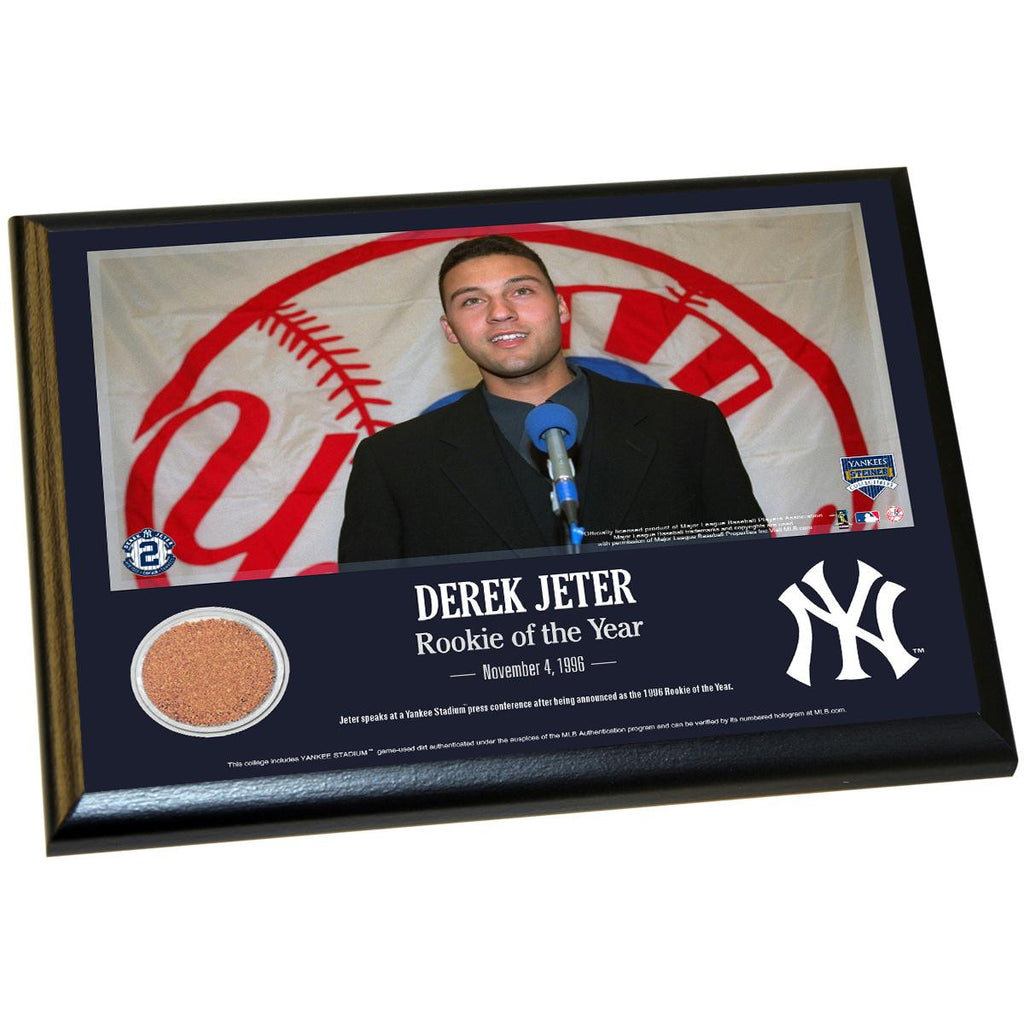 Derek Jeter Moments: Rookie of the Year 8x10 Dirt Plaque