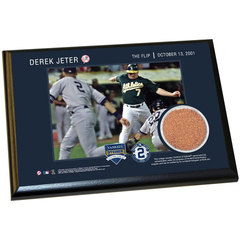 Derek Jeter Moments: The Flip 4x6 Dirt Plaque